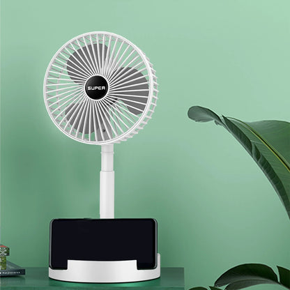Cooling Stretchable Fan, Fan Portable, 3 Speeds Desktop Table Fan, Plug in Power Fan, Rotation Strong Wind, Quiet Personal Small Fan for Home Desktop Office, White